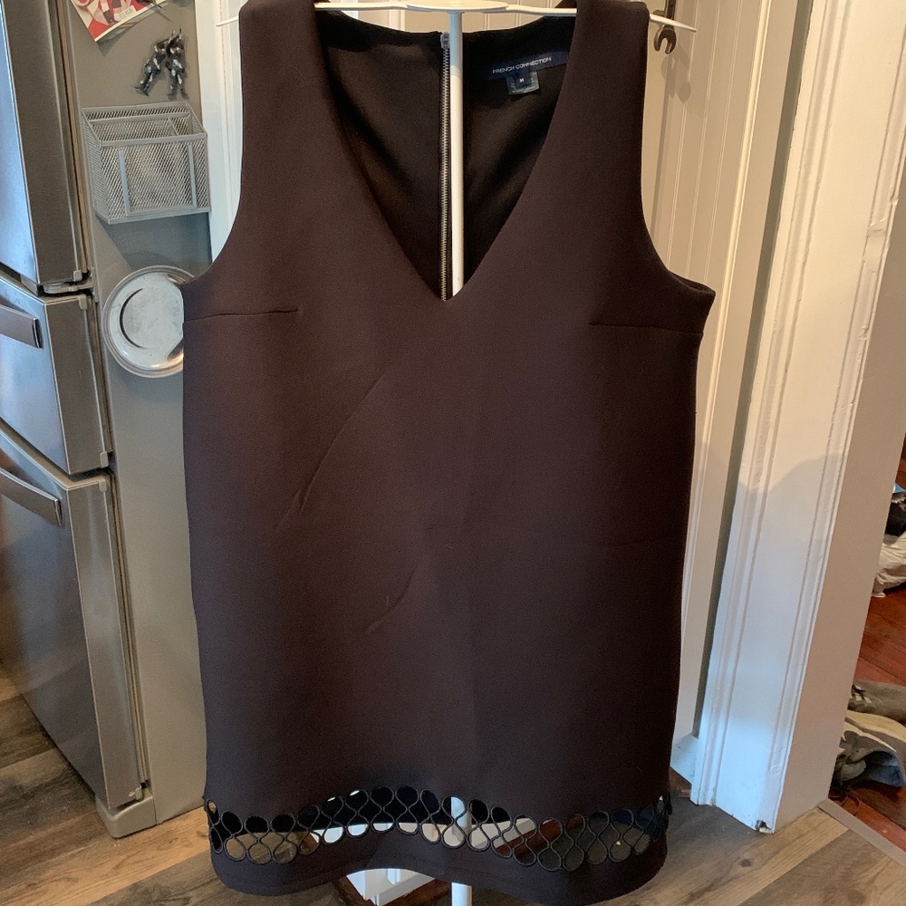 French connection exposed zip scuba style dress. Worn‎ 2x